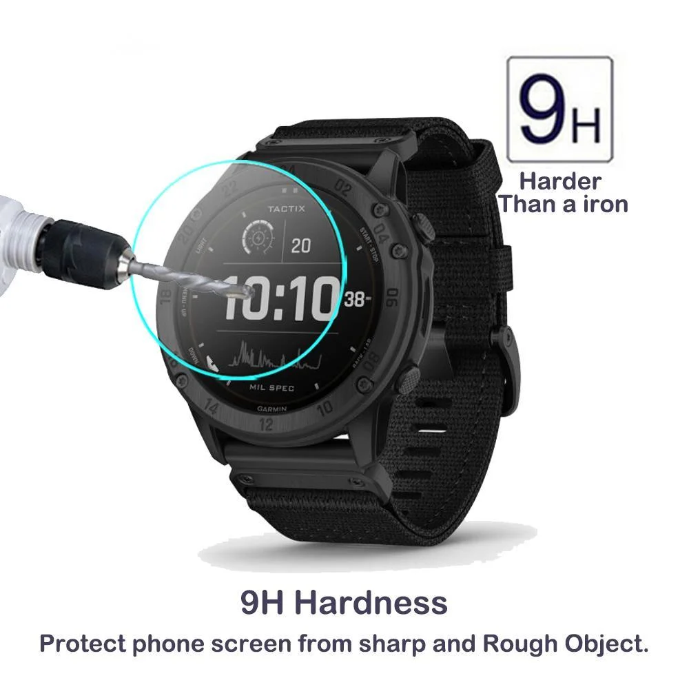 Защитное стекло для часов Garmin Tactix Delta 2.5D 2 шт. прозрачное водонепроницаемое