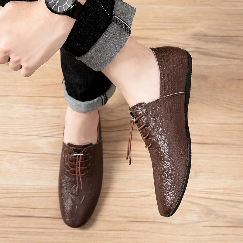 

Classic Men Shoes Breathable Comfortable Men Loafers slip on Men Dress Shoes For Wedding Dating Men's Flats shoes moccasins