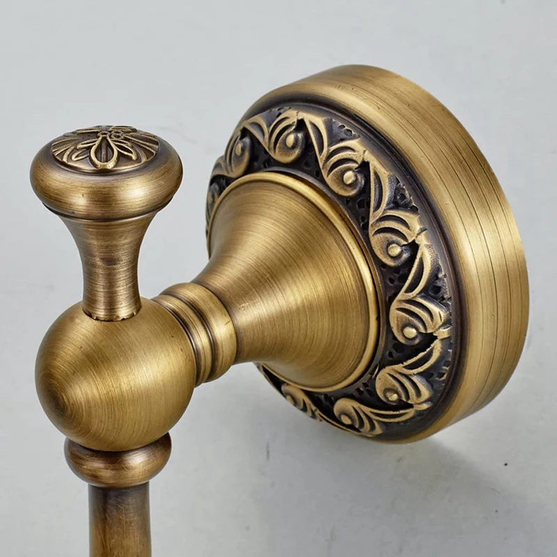 

Antique Brass Finish Bathroom Towel Hanger Wall Mounted Clothes Hook Robe Hooks