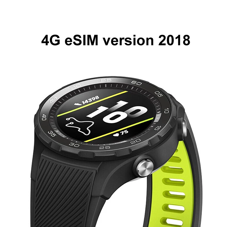 4G eSIM Green Спортивные Смарт-часы huawei с глобальной прошивкой, 2, трекер сердечного ритма для Android, iOS, IP68, водонепроницаемые, NFC, gps часы - Цвет: 4G eSIM Green