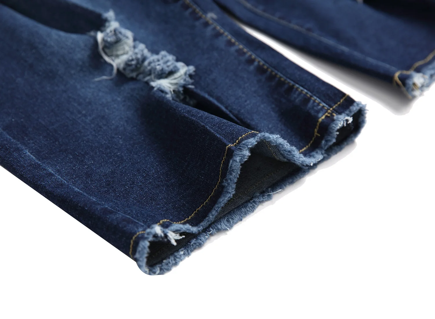 

Straight Ripped Denim Shorts Men 2020 New Summer Casual Destroyed Hole Denim Shorts Stretchy Designer Distressed Biker Shorts 42