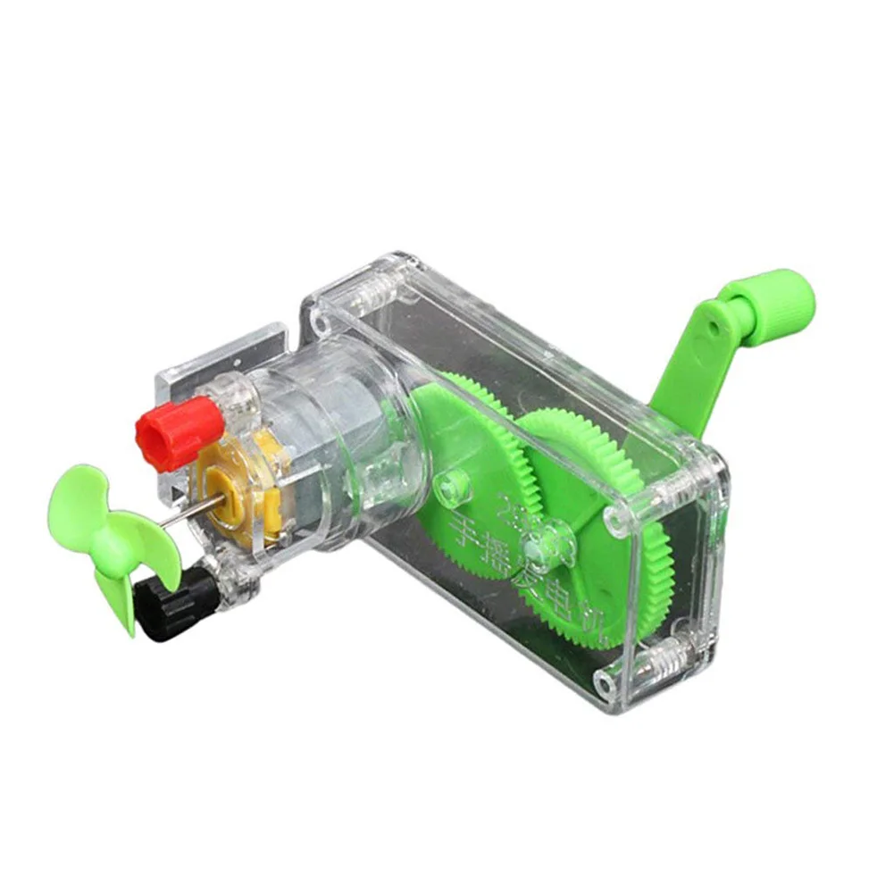 Новый DIY рукоятка DC генератор Модель вентилятора комплект научный эксперимент