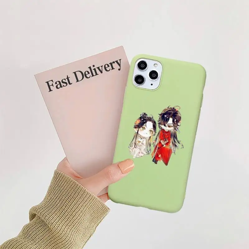 

Heaven Official's Phone Case Candy Color for iPhone 11 12 mini pro XS MAX 8 7 6 6S Plus X SE 2020 XR