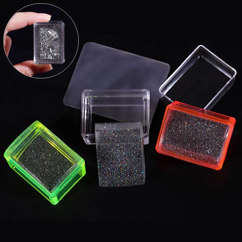 Прозрачный силиконовый штамп для ногтей 1 набор скребок прозрачная ручка