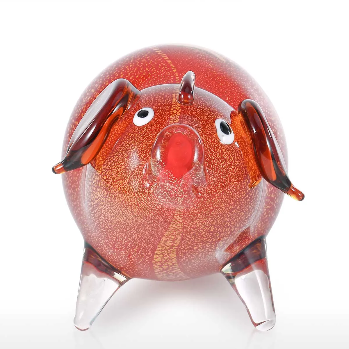 Стеклянная поросенок ручная выдувная стеклянная художественная Статуэтка