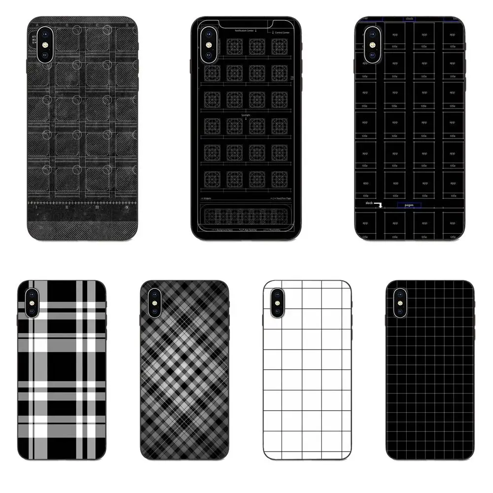 Модная ретро черно-белая сетка для Galaxy C5 C7 J1 J2 J3 J330 J5 J6 J7 J730 M20 M30 Ace Core Max Mini Plus Prime Pro |