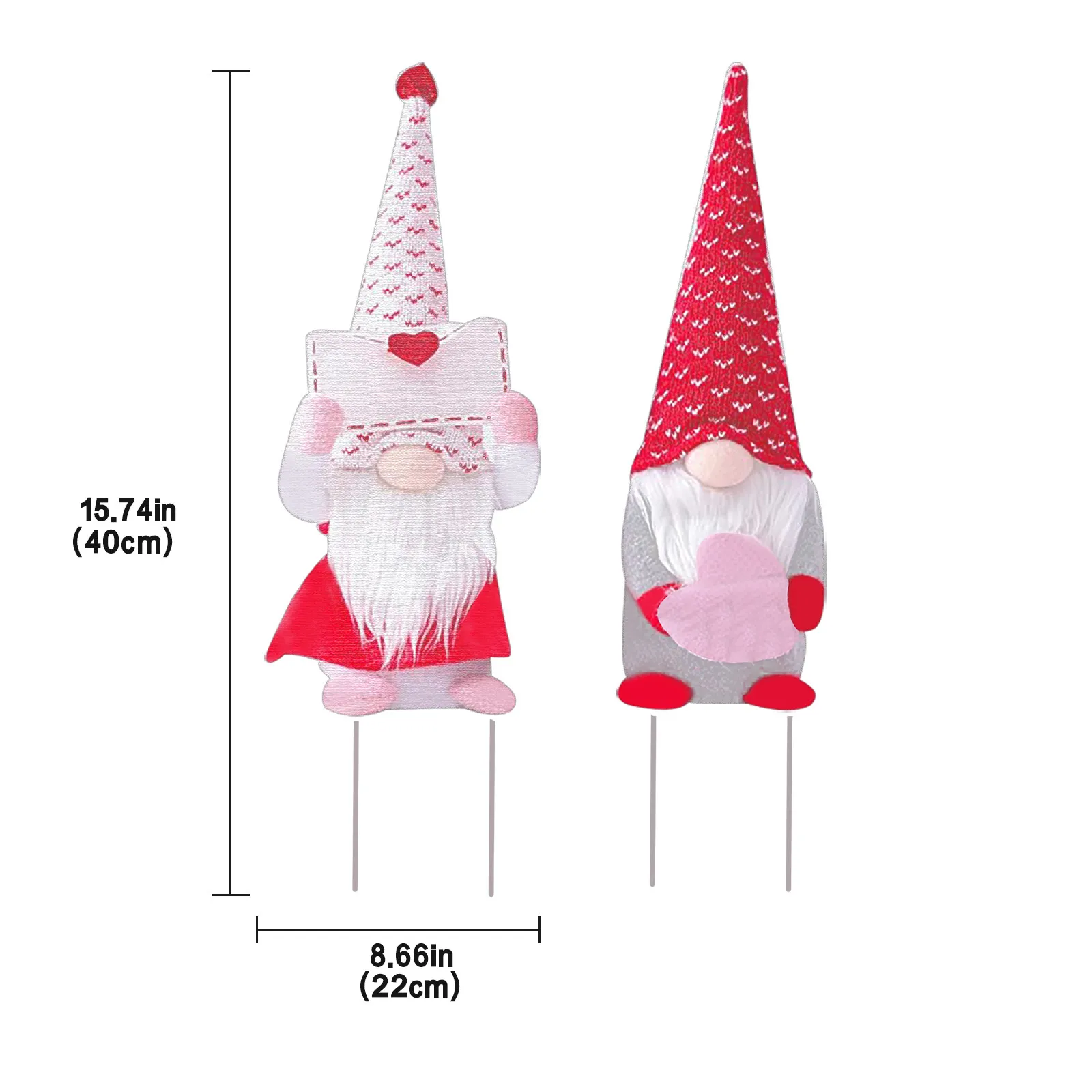 

Valentine's Day Decorations Outdoor Garden Lawn Yard Sign With Stakes 2 Pcs Romantic Valentine's Day Garden Decoration Ornaments