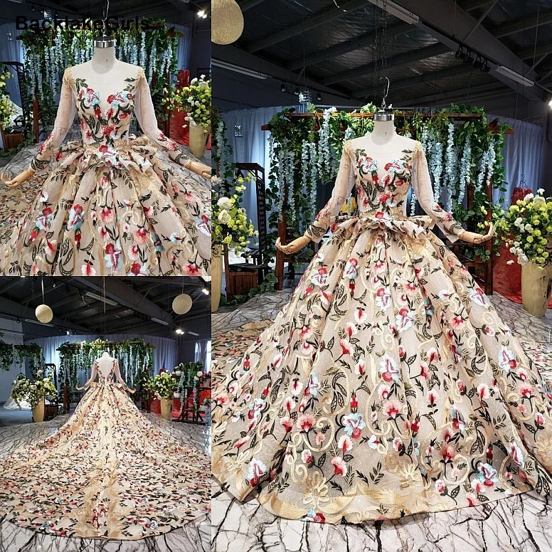 Женское вечернее платье с цветочным принтом разноцветное кружевное круглым