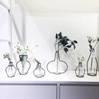 Металлическая ваза для цветов в стиле ретро, однотонный держатель для растений в скандинавском стиле, домашний декор