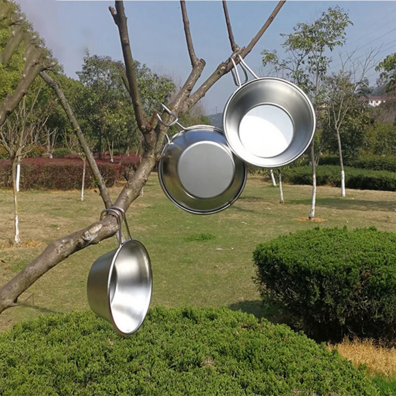 

Stainless Steel 304 Bowl Picnic Barbecue Cup Mountain Climbing Water Camping Portable Cooker Utensils Pot