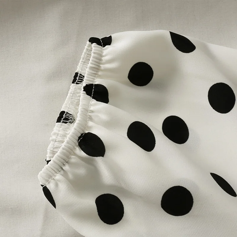 

Slim Tops Tshirts Women's Clothing Polyester Tops Polka Dot Pullover Tee Shirt Ladies V-Neck Short Sleeves Blouse Women Summer
