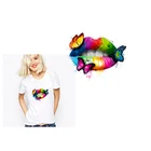 Радужные цветные теплопередающие полосы с отверстием для переноса утюга для одежды термо-Стикеры для одежды Печатный Термоперенос на украшение футболки