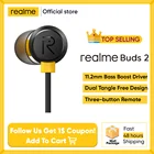 Wired-3.5mm наушники realme Buds 2, 3 кнопки, Встроенные магниты