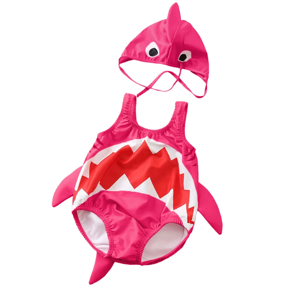 Детский цельный купальник для девочек купальный костюм с мультяшным рисунком +