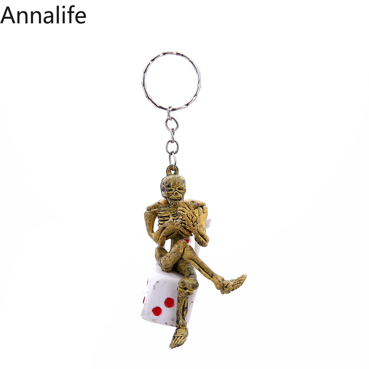 2019 призрак-череп брелок кости-скелет ребра кольцо Винтаж Панк Горячие ювелирные