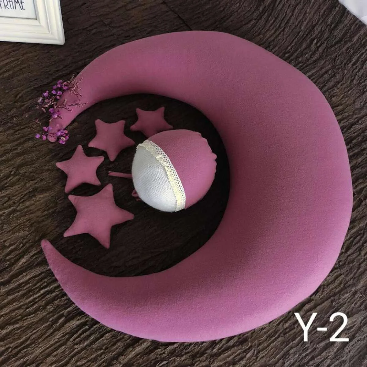 

Moon Pillow Newborn Baby Photography Prop Baby Posing Pillow Hat Star Set Baby Body Poser for Studio Photo 7 Colors