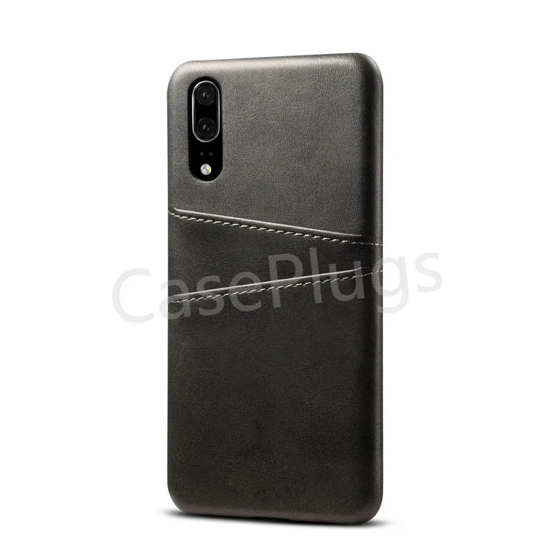 Для huawei P30 Pro P30 Lite чехол для кредитных карт винтажный PU кожаный кошелек чехол для huawei mate 20 Pro отделения для карт жесткий чехол Fundas - Цвет: Black