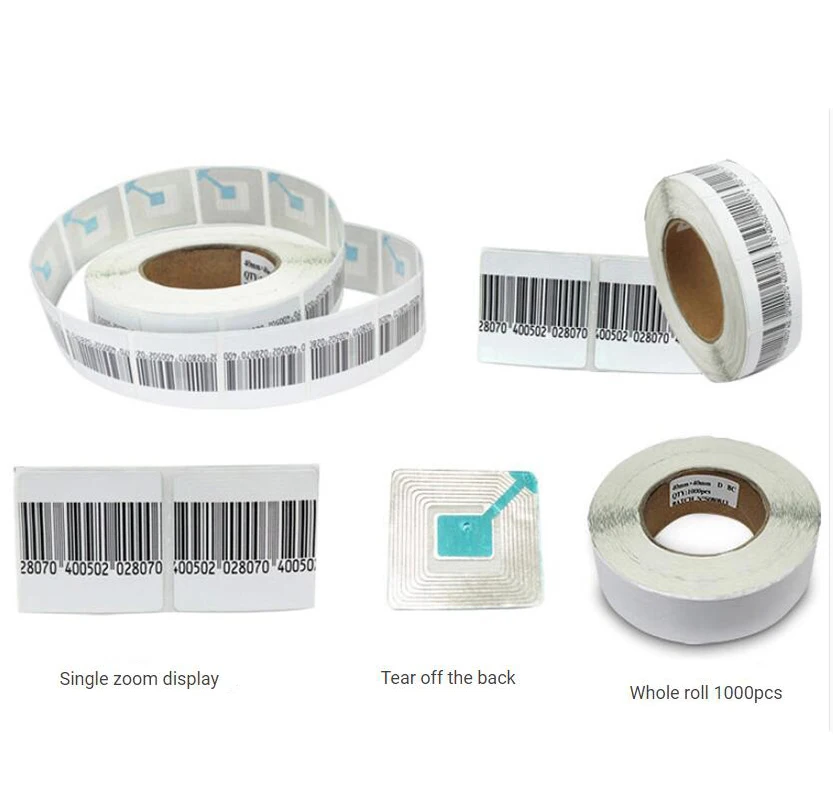 1000 шт./лот RF 8 2 МГц противокражная Мягкая Этикетка для системы безопасности EAS