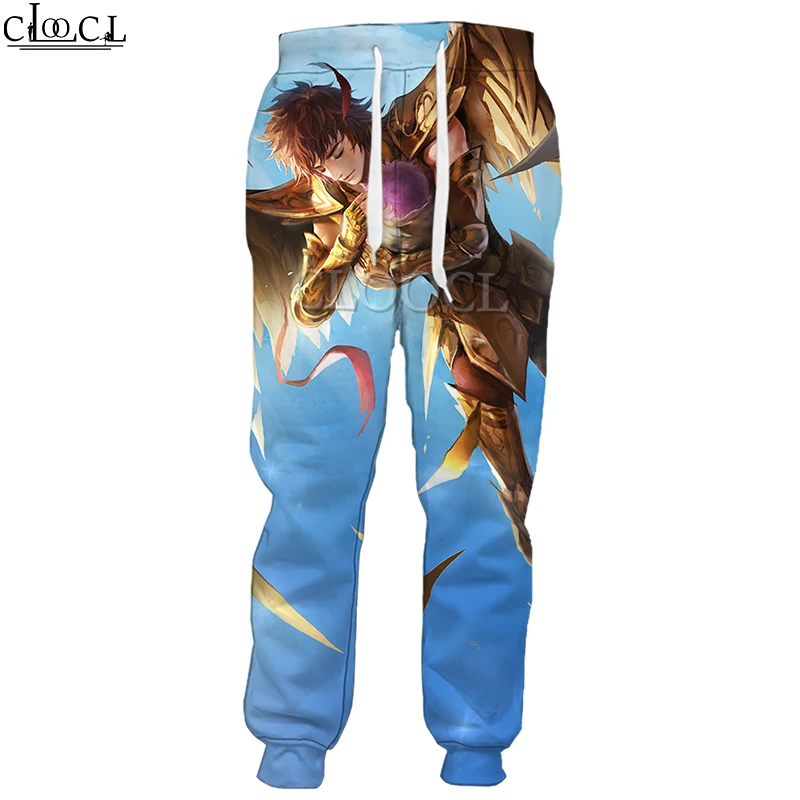 Брюки HX с рисунком аниме Рыцари Зодиака Saint Seiya мужские и женские тренировочные