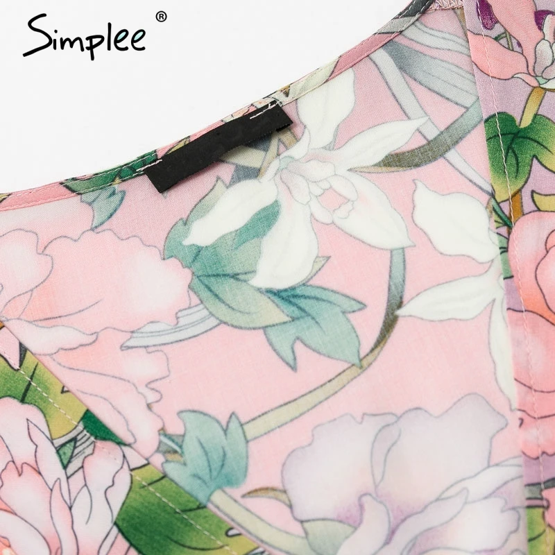 Женское летнее хлопковое короткое платье Simplee 2019 элегантный праздничный пляжный