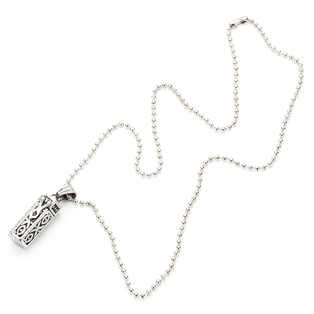 Ожерелье из нержавеющей стали с кулоном в виде урны для коллекции воспоминаний-75