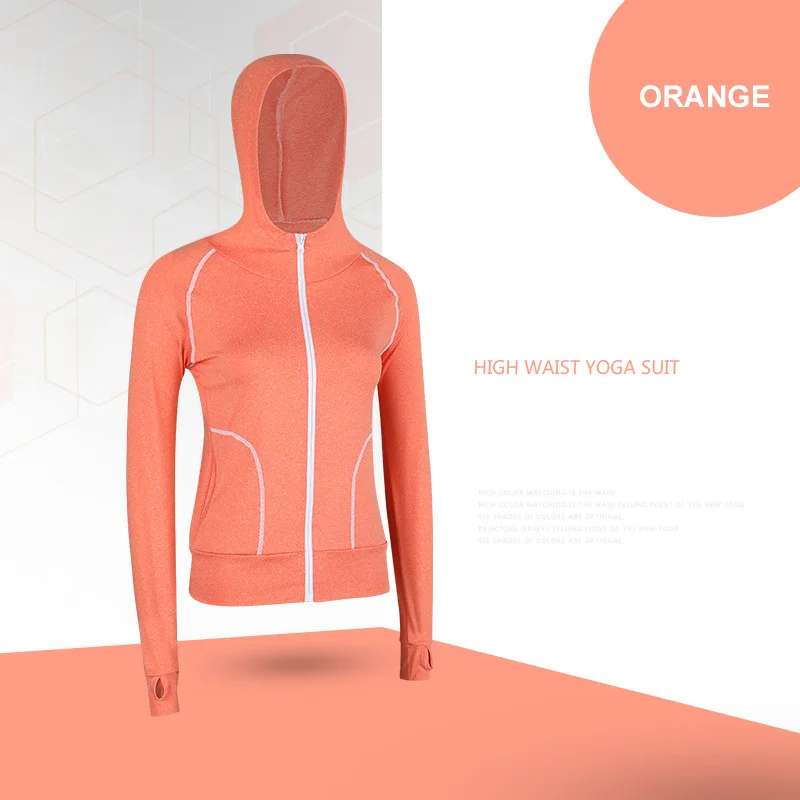 

WHITE FISHTAIL Mermaid Curve Women Hooded Running Jacket Long Sleeve Summer Quick-Drying Sports Gym Zipper Jacket