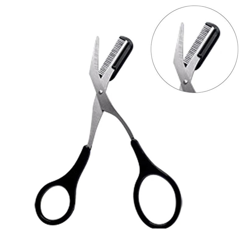 

1pcs Eyebrow Trimmer Scissors Comb Eyelash Hair Scissors Clips Shaping Eyebrow Razor Grooming Wenkbrauw Trimmer NEW