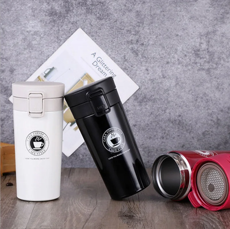 

380ml Double Wall Stainless Steel Vacuum Flasks Car Thermo Travel mug portable thermoses portable drinkware coffee tea Thermocup