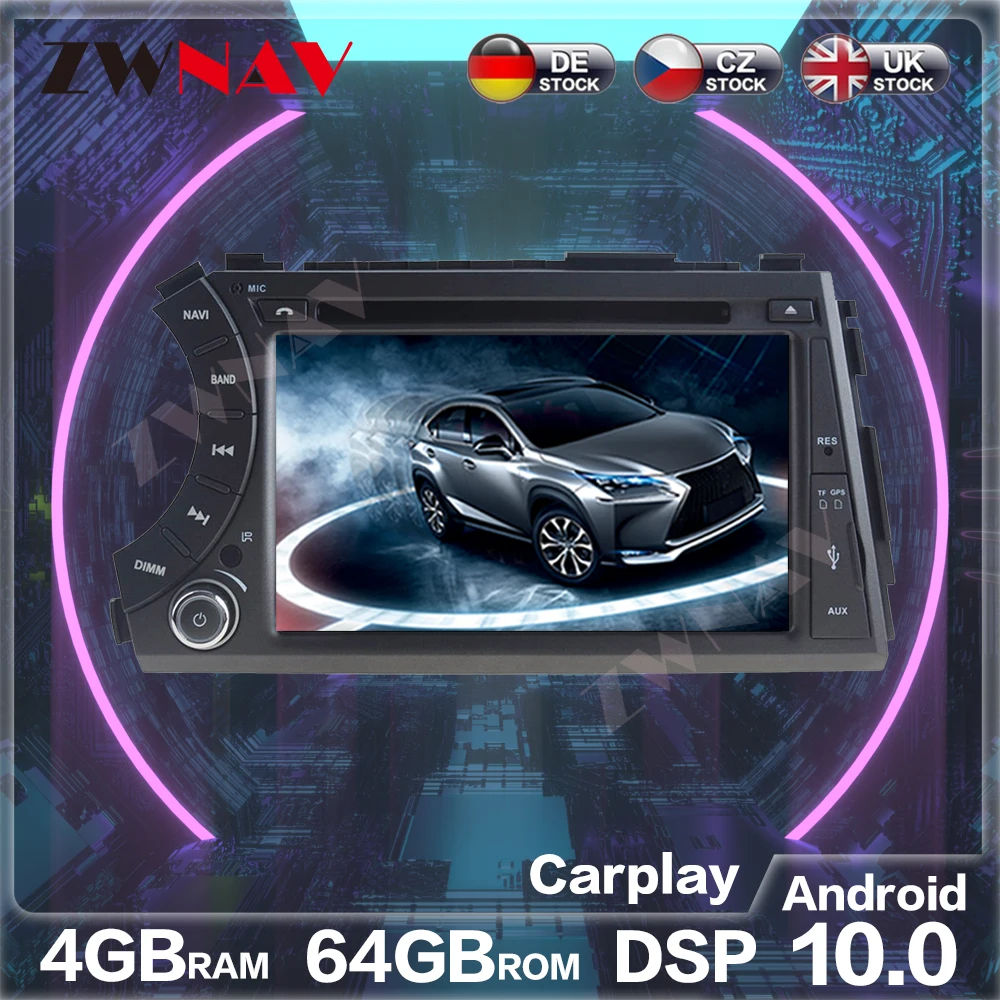Автомобильный мультимедийный плеер Android 10 0 GPS для Ssangyong Kyron Actyon Micro 2005 + Радио аудио