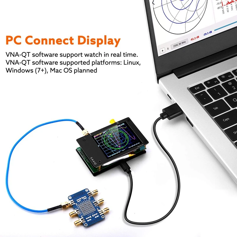 NanoVna V2 with Test Board Kit,50KHz-3GHz Vector Network Analyzer, with 1950MAh Battery, Used for Antenna Analyzer