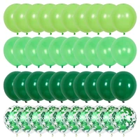40pcs green latex balloons confetti balloon jungle safari birthday party decorations kids boy baby shower anniversaire globos