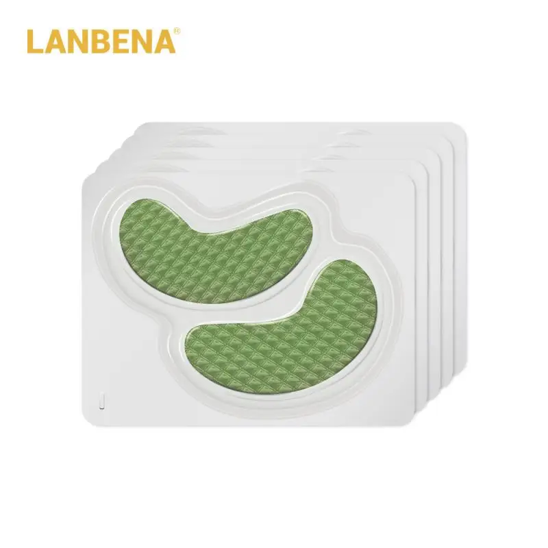 LANBENA, 6 цветов, маска для глаз, патчи, коллаген, кристалл, гель, порошок, био-подушечка, для лица, Антивозрастные патчи для глаз, 1 пара/мешок