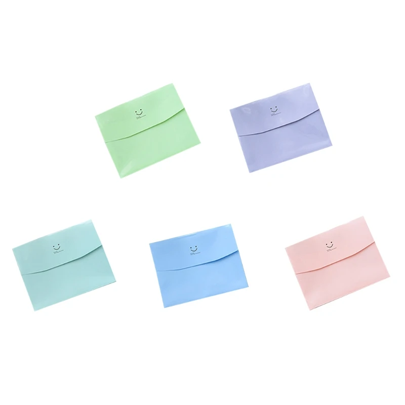 

File Folders Envelope Folder Tickets Storage Bag Button Lock Design A4 Envelopes Folders for Documents Assorted Color