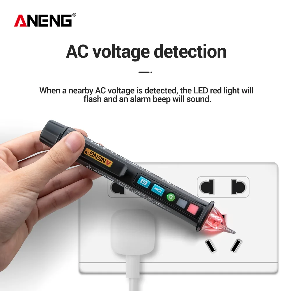 ANENG VD409B телевизор кабель трекер тестер выключатели поиск проводки cable tracker индикатор скрытой проводки led tester Бесконтактный детектор регулятор напряжения переменного тока тестер 12 V-1000 v Ручка Мультимет