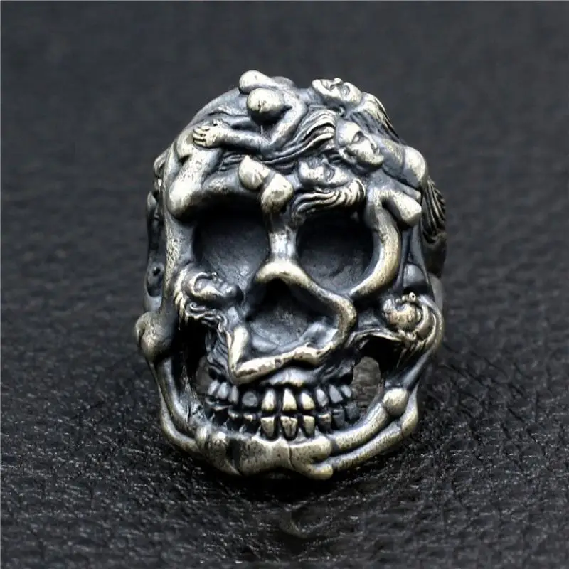 

Fashion European and American Style Skull Ring Exquisite Skull Rock Hip Hop Punk Ring for Men