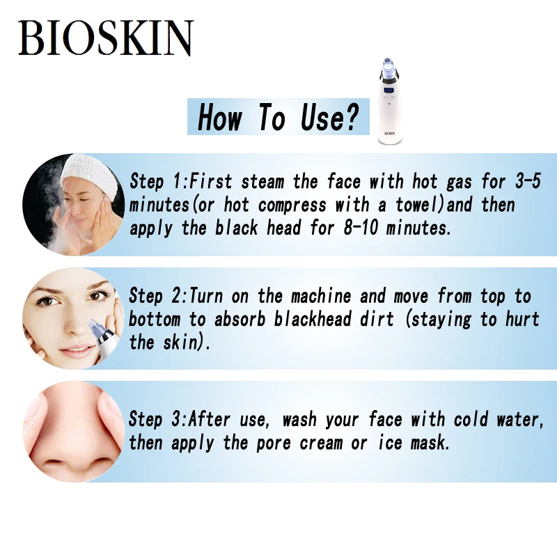 Устройство для сосания угрей BIOSKIN с вакуумным давлением адсорбция и масла