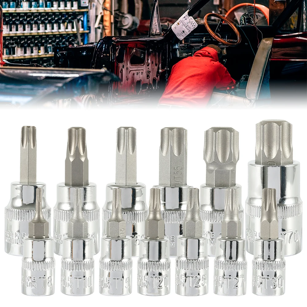 13 шт. Torx Биты отвертки сверла по металлу с шестигранной ремонта мобильный телефон