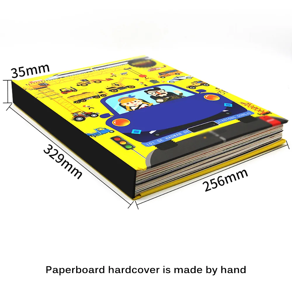 

Children Early Learning Vehicle Reading Book Toy Funny 3D Pop Up Tracfic Tool Book Educational Transportation Flap Picture Books