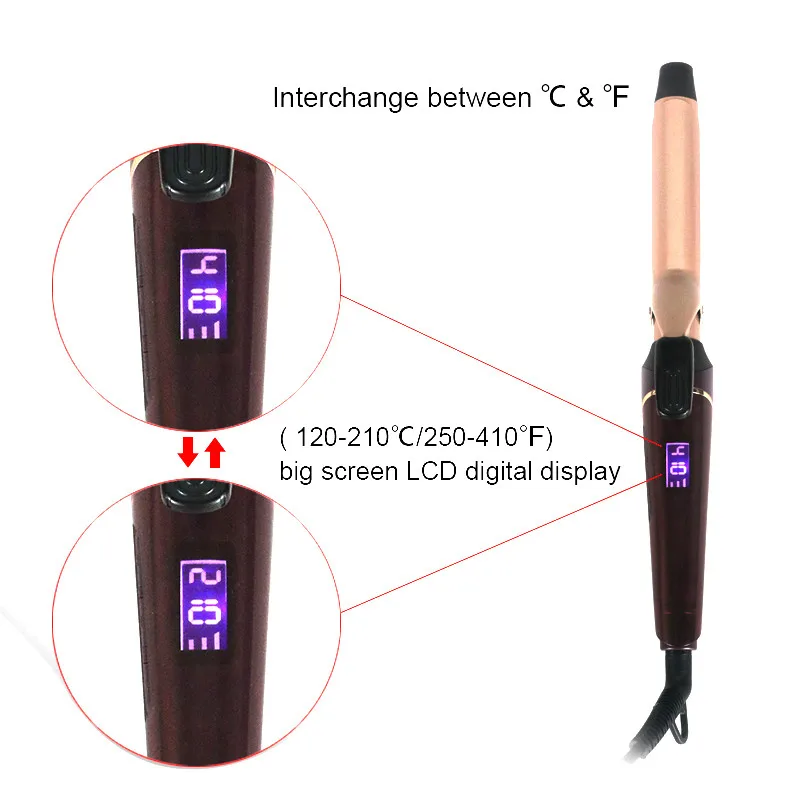 Профессиональная машинка для стрижки волос бигуди ЖК дисплей Керамика ролик