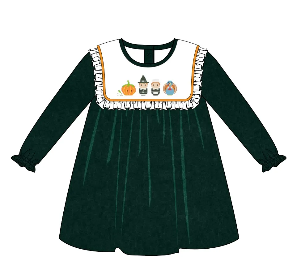 Autumn Clothes Navy Blue Long Sleeve Top And Brown Striped Trousers Child Is Born Embroidery Pattern Boys Clothes