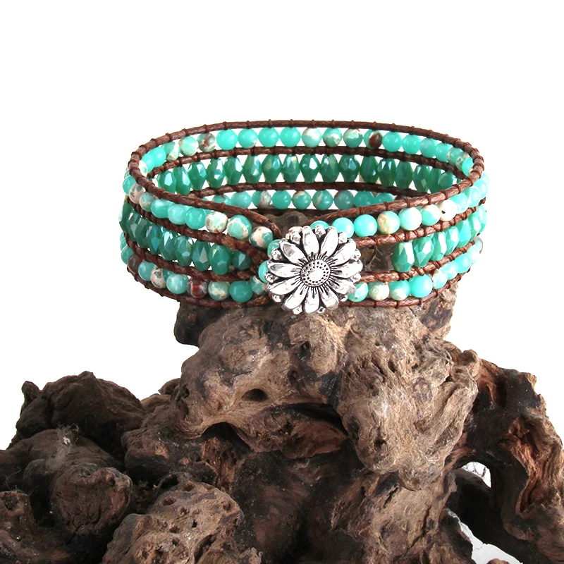 RH модные энергетические ювелирные изделия из натурального камня и стекла ручной