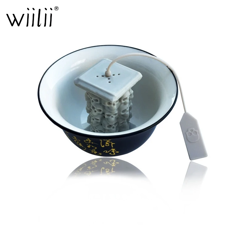 Кости Череп силиконовый заварочный ситечко для чая многоразовый фильтр диффузор