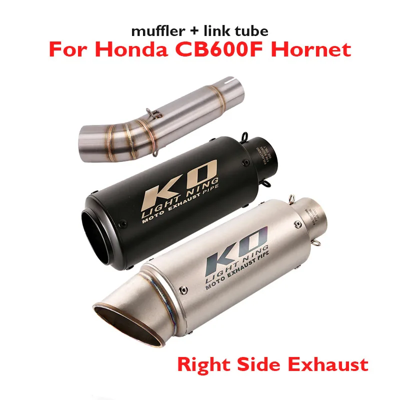 

Slip on CB600F Hornet Motorcycle Exhaust Pipe Muffler Baffle Pipe Escape Middle Connection for Honda CB600F Hornet