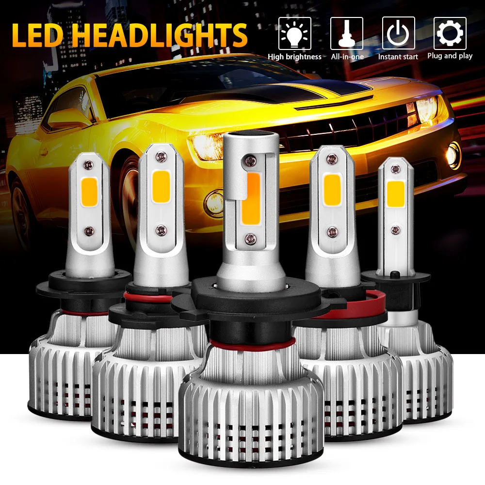 NOVSIGHT 72W фары для 10000LM фар автомобиля H1 H4 H7 светодиодный H11 H8 H9 H13 3000K 6500 к авто