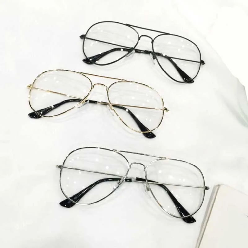 Модные прозрачные очки женские для зрения оправа близорукость Lunette женские Oculos негабаритные прозрачные очки пилота поддельные очки