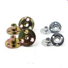 Муфта с фланцем из высококачественной углеродистой стали, с резьбой M6 M8 M10 M12, оцинкованная, три блокировка отверстия, зажим для мебели, 10 шт.