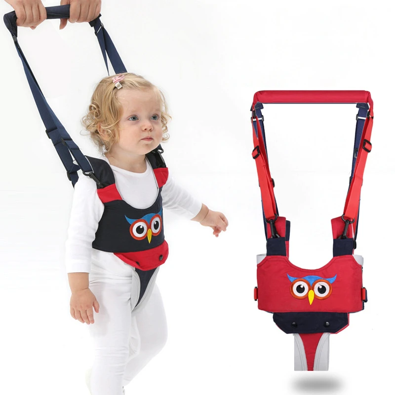 Baby Safety Harness Walking Assistant Adjustable Shoulder Chest Support Walker Owl Toddler Walk Learning Belt Removable Crotch