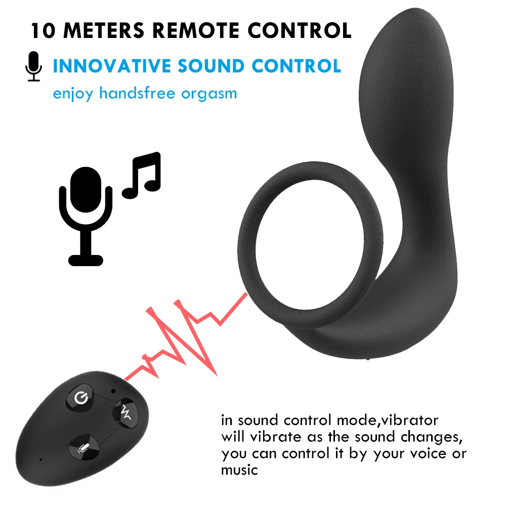 Electric Shock Vibrating Prostate Massager Men Anal Plug Remote Control Vibrator For Dildo Silicone Adult Sex Toys | Красота и