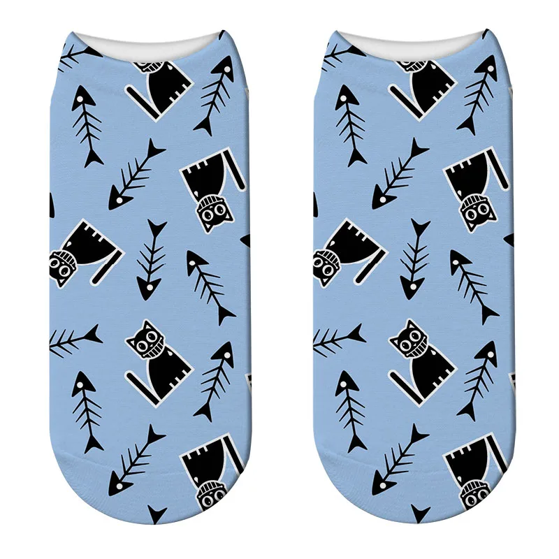 New Design Cartoon Dogs 3D Print Socks For Women Casual Novelty Funny Unisex Cute Low Cut Ankle Breathable Lady Calcetines | Женская