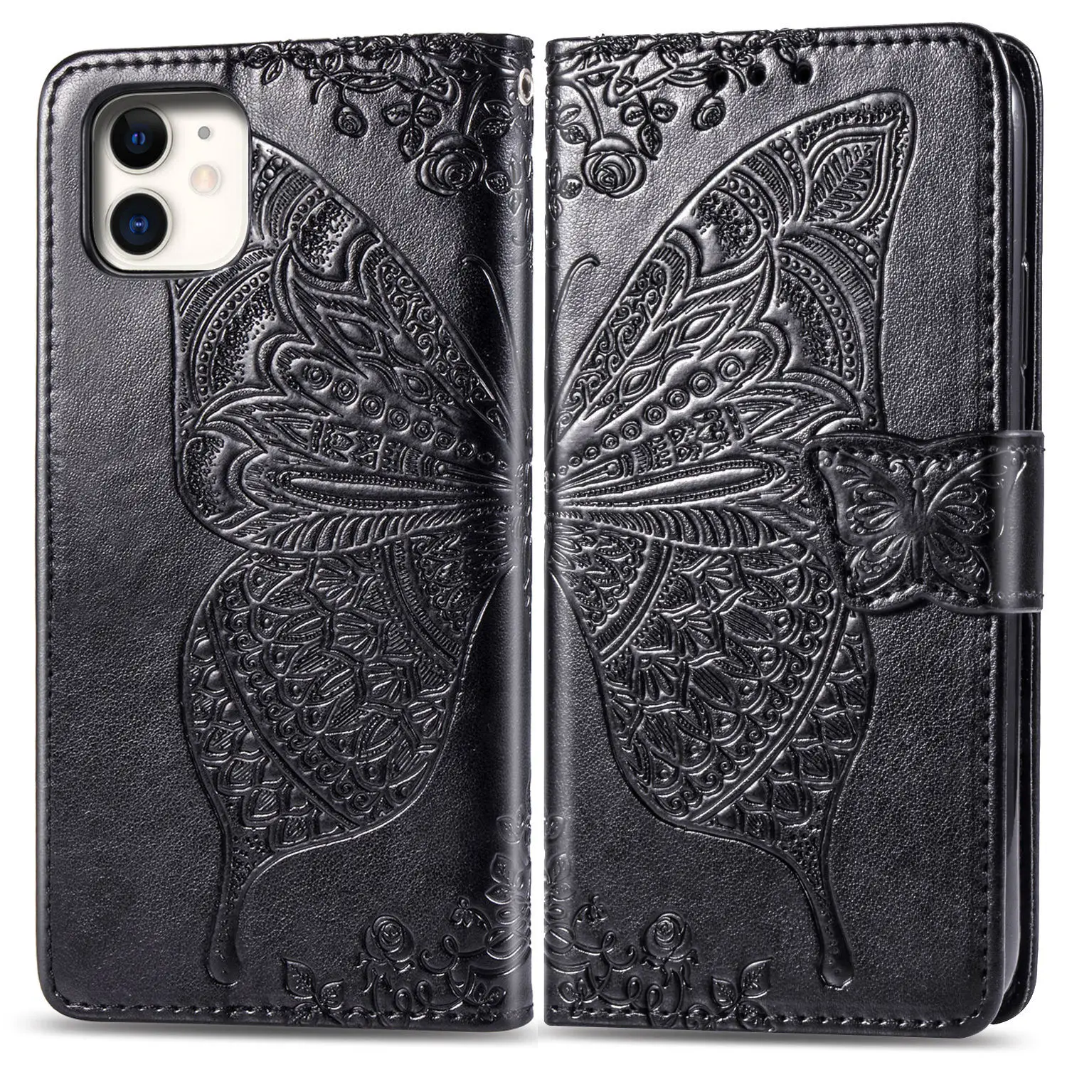 Case for iphone 11 Pro max 6 6S 7 8 plus X XS XR MAX PU Leather wallet phone case panel bracket deck Bank card blue |